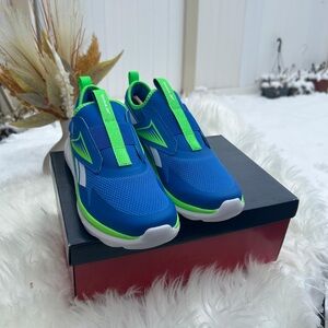 GK Kids Blue and Neon Green Sneakers